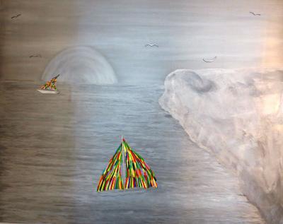 Aluminium 80x100 cm, Schleiftechnik  2014
